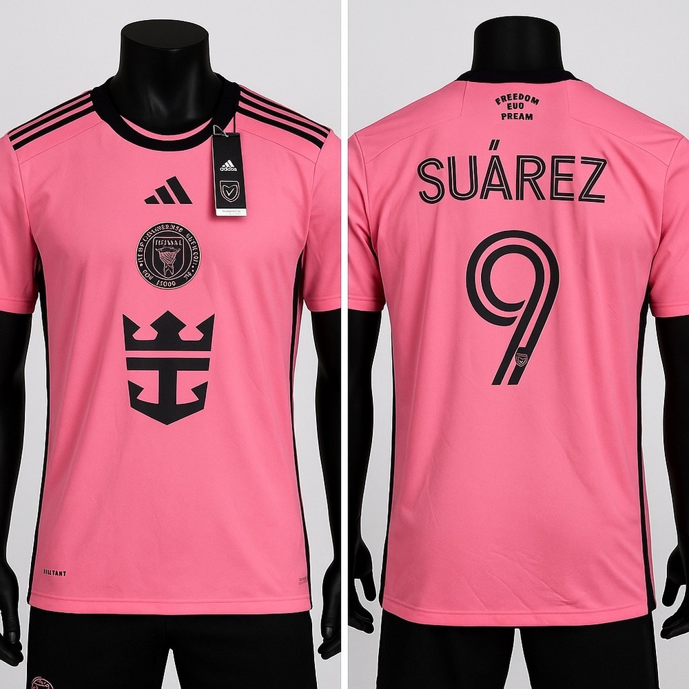 Adidas Inter Miami CF Suarez #9 Jersey Pink Slim Fit Men's Medium NWT 2024
